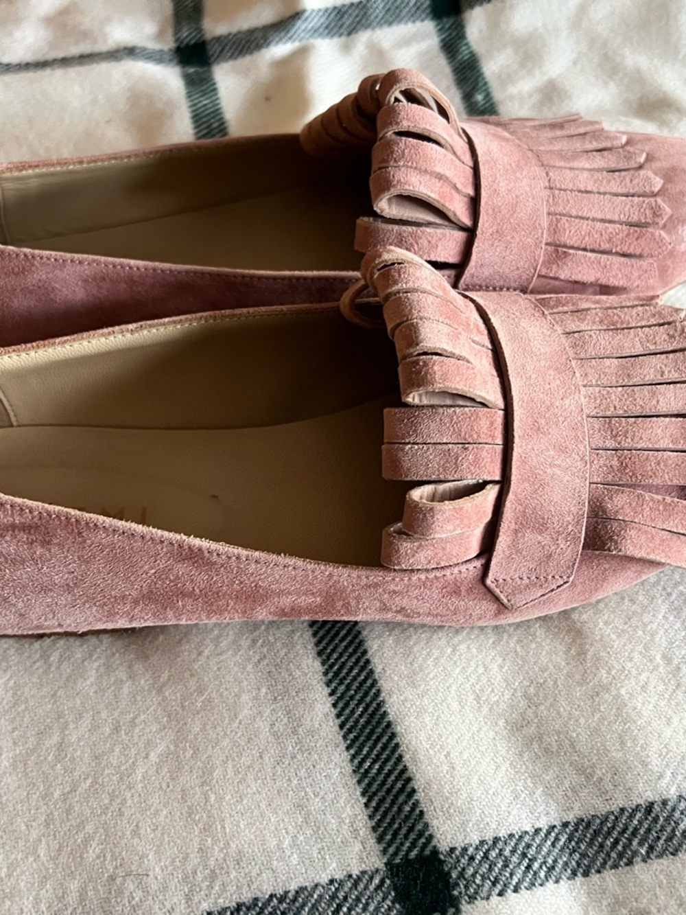 M.Gemi Fringed Suede Loafers - Dusty Rose Pink 🎀 - Picture 2 of 9